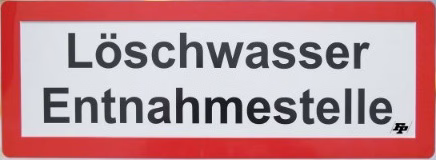 Löschwasserentnahmestelle Feuerwehrzeichen